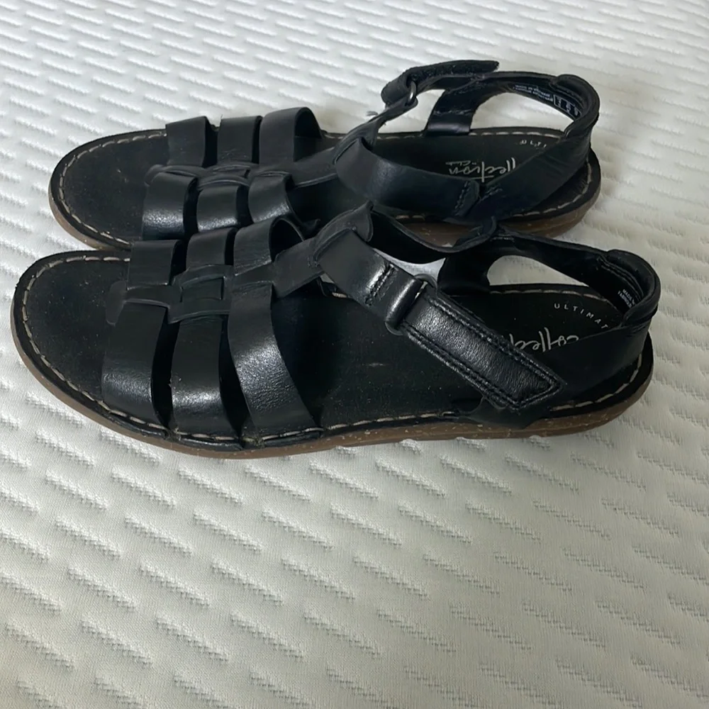 CLARKS COLLECTION BLACK LEATHER - Picture 3 of 9